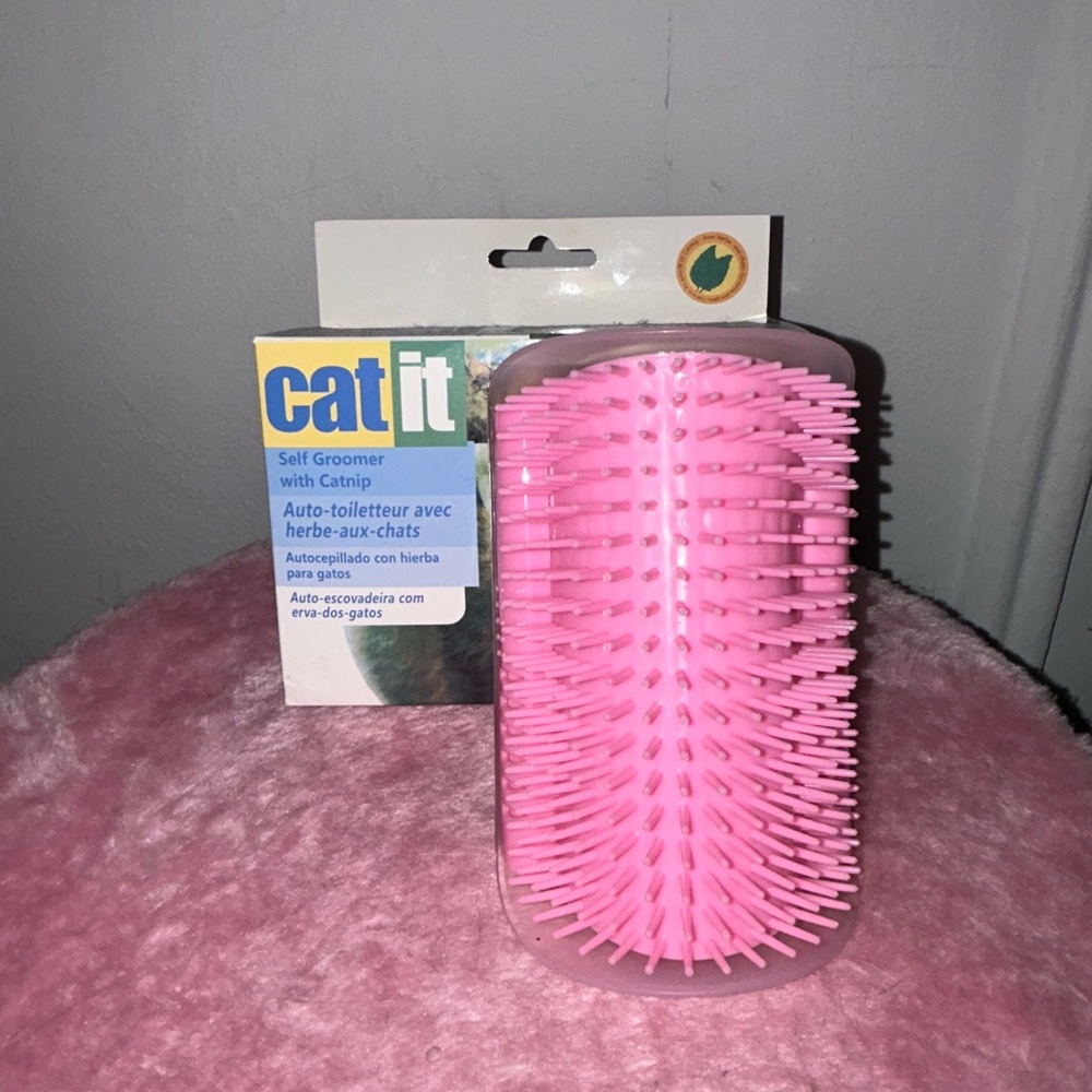 Amazon Pink Cat Self Groomer with Catnip